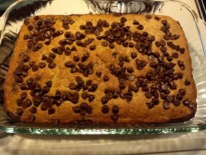 chocolate bottom banana squares